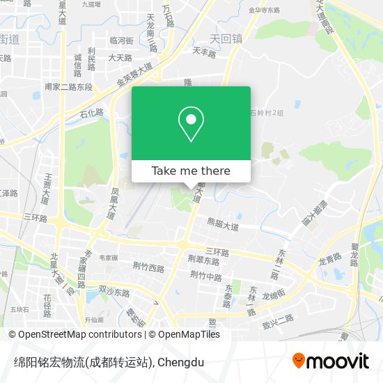绵阳铭宏物流(成都转运站) map