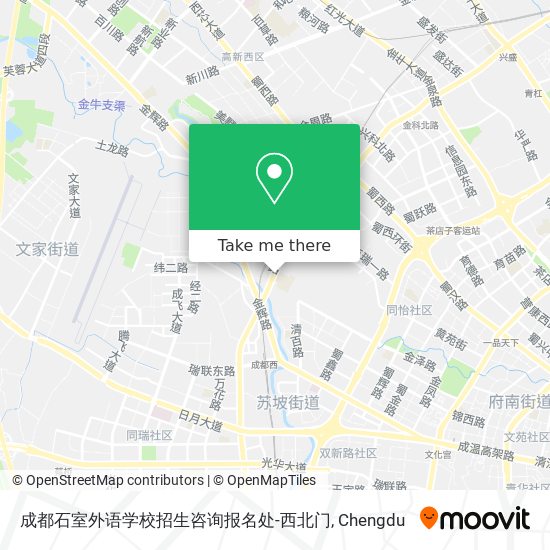 成都石室外语学校招生咨询报名处-西北门 map