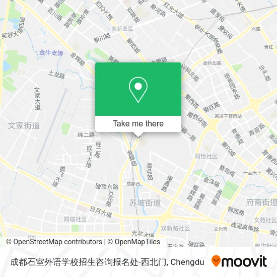 成都石室外语学校招生咨询报名处-西北门 map