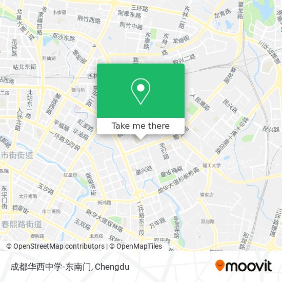 成都华西中学-东南门 map