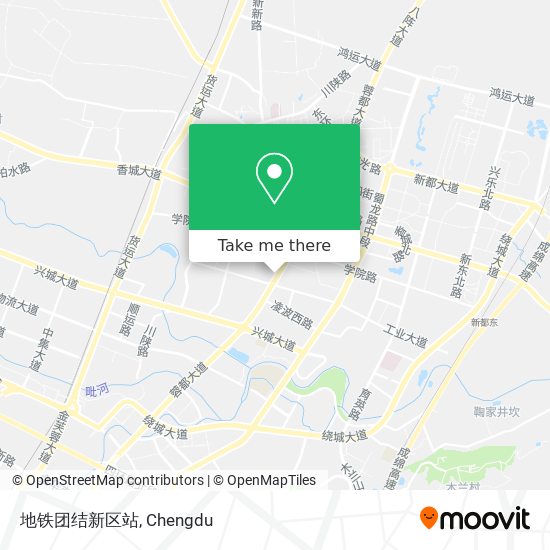 地铁团结新区站 map
