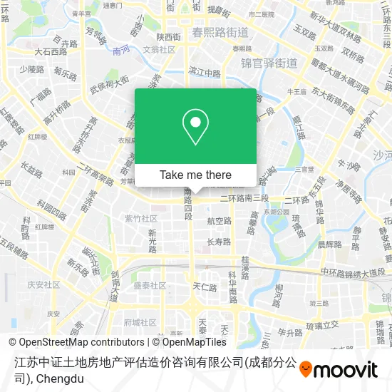 江苏中证土地房地产评估造价咨询有限公司(成都分公司) map