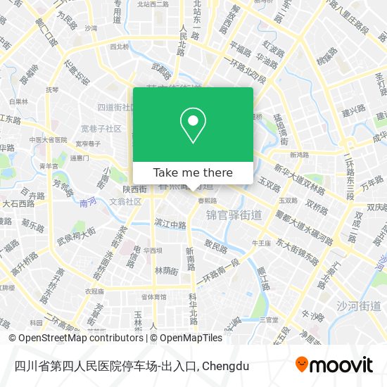 四川省第四人民医院停车场-出入口 map