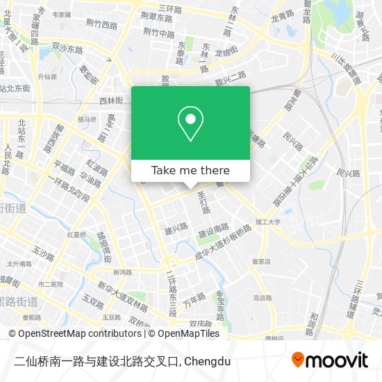 二仙桥南一路与建设北路交叉口 map