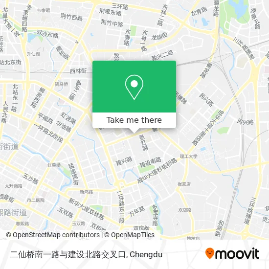 二仙桥南一路与建设北路交叉口 map