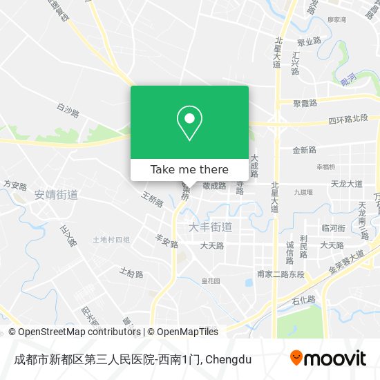 成都市新都区第三人民医院-西南1门 map