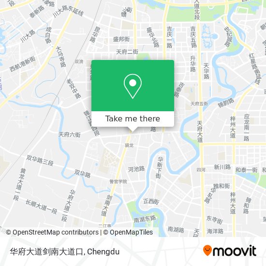 华府大道剑南大道口 map