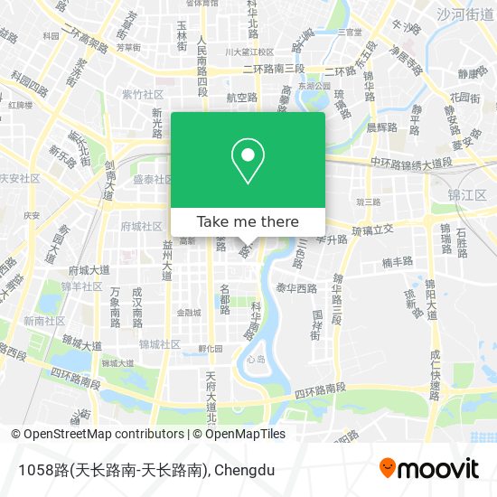 1058路(天长路南-天长路南) map
