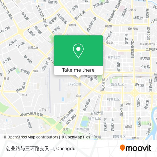 创业路与三环路交叉口 map