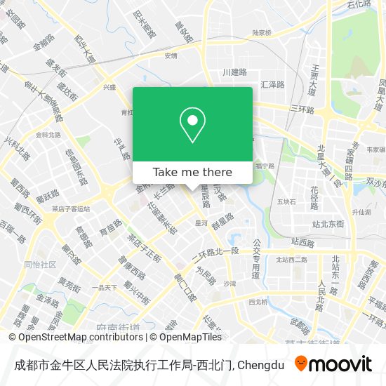 成都市金牛区人民法院执行工作局-西北门 map