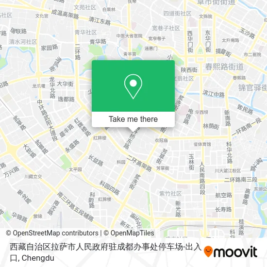 西藏自治区拉萨市人民政府驻成都办事处停车场-出入口 map