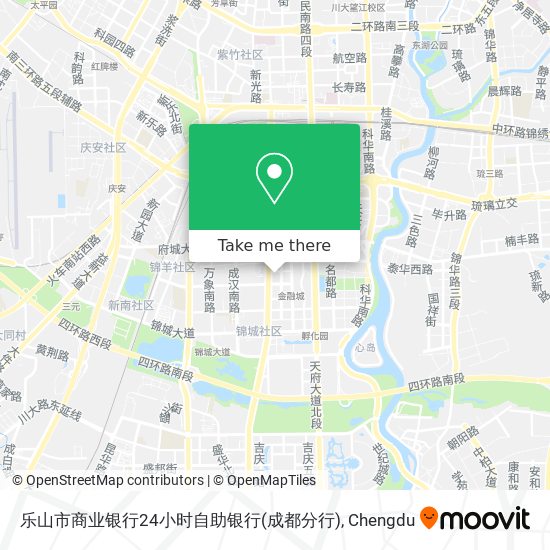 乐山市商业银行24小时自助银行(成都分行) map