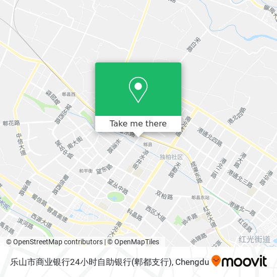 乐山市商业银行24小时自助银行(郫都支行) map