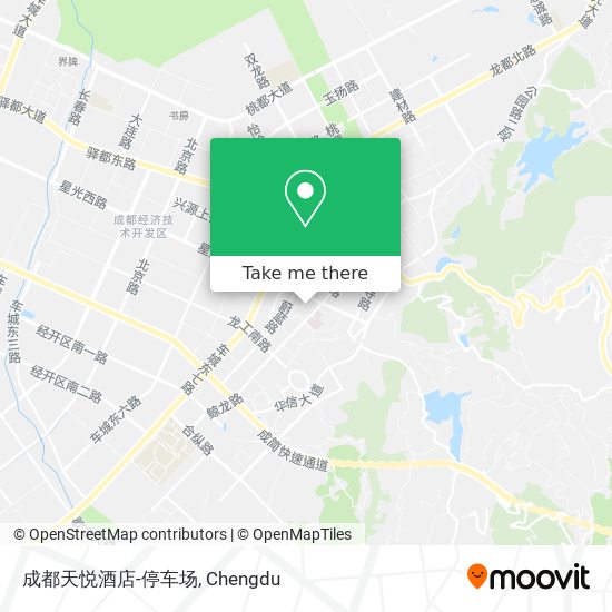 成都天悦酒店-停车场 map