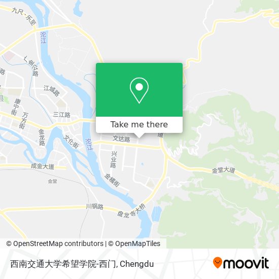 西南交通大学希望学院-西门 map