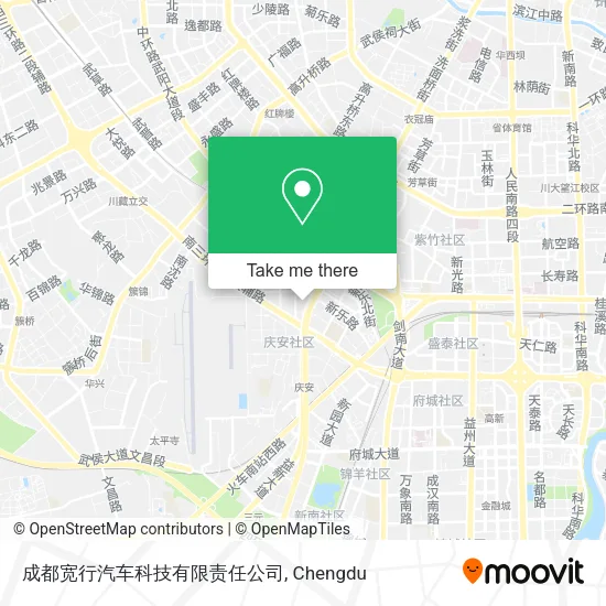 成都宽行汽车科技有限责任公司 map