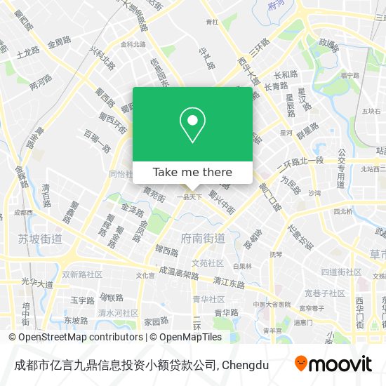 成都市亿言九鼎信息投资小额贷款公司 map