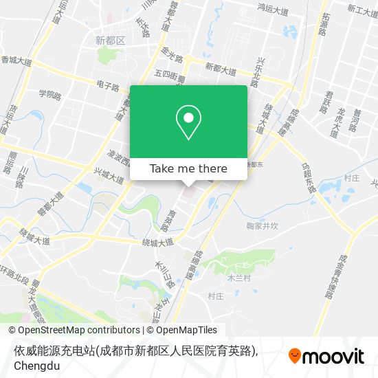 依威能源充电站(成都市新都区人民医院育英路) map