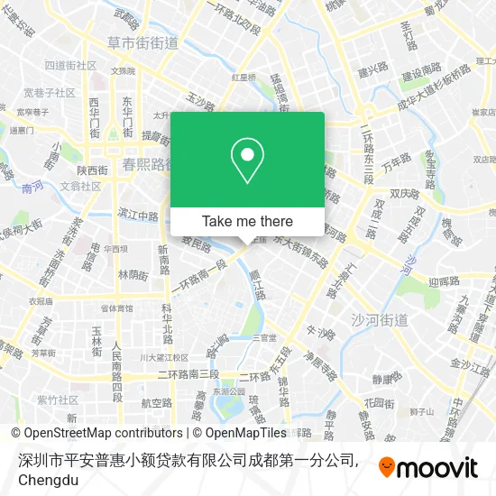 深圳市平安普惠小额贷款有限公司成都第一分公司 map