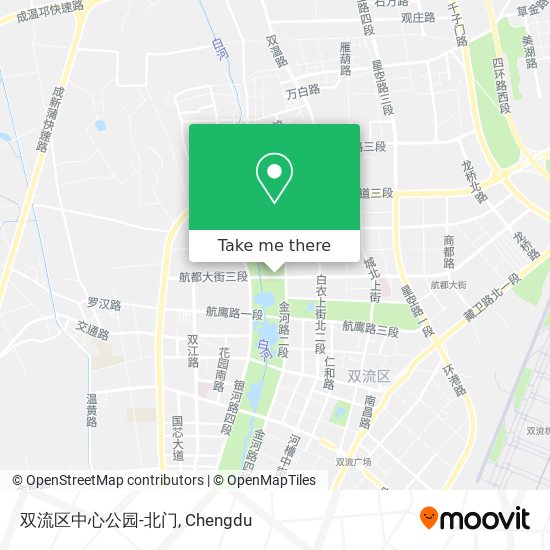 双流区中心公园-北门 map