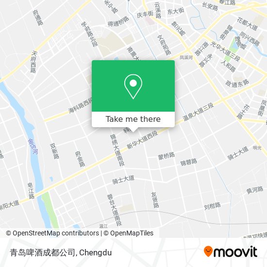 青岛啤酒成都公司 map