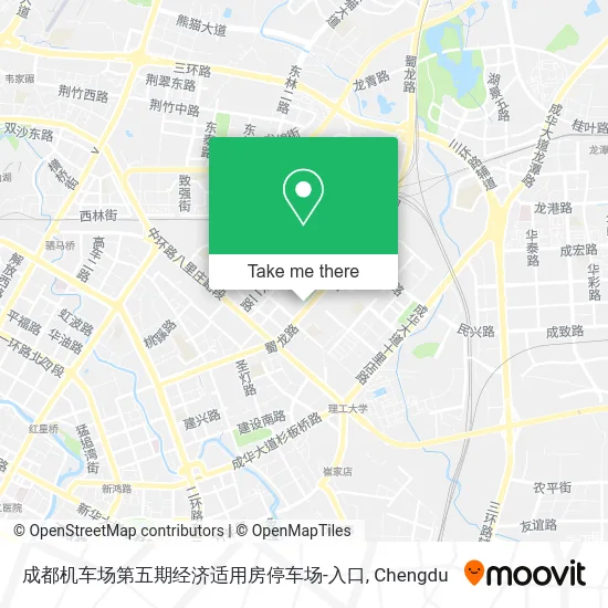 成都机车场第五期经济适用房停车场-入口 map