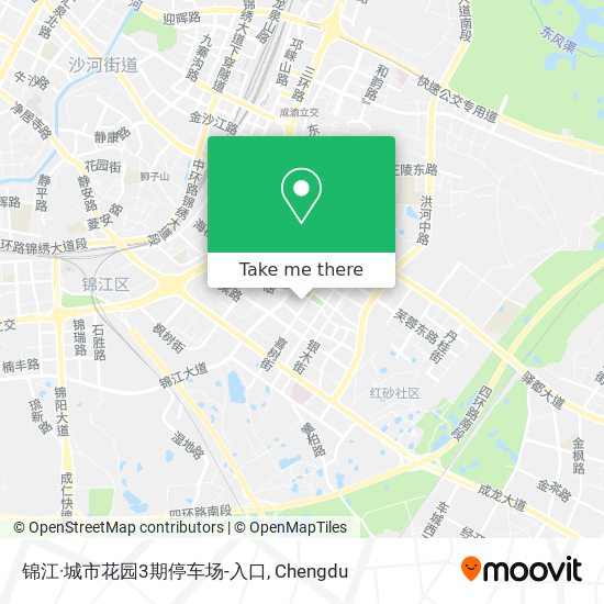 锦江·城市花园3期停车场-入口 map