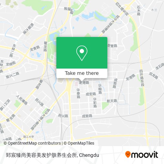 郅宸臻尚美容美发护肤养生会所 map