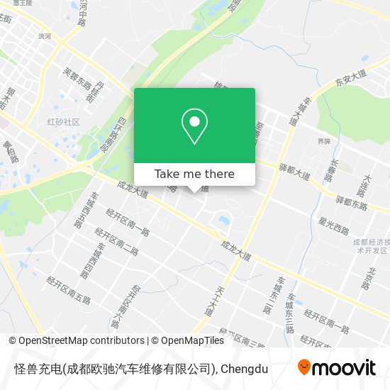 怪兽充电(成都欧驰汽车维修有限公司) map