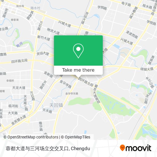 蓉都大道与三河场立交交叉口 map