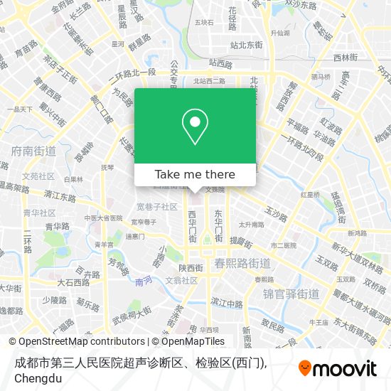 成都市第三人民医院超声诊断区、检验区(西门) map