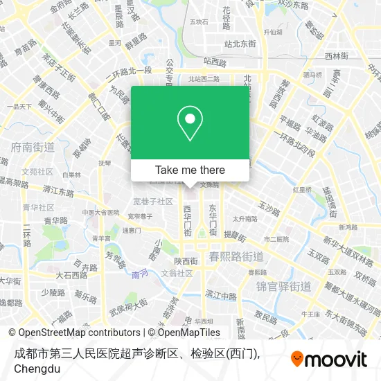 成都市第三人民医院超声诊断区、检验区(西门) map