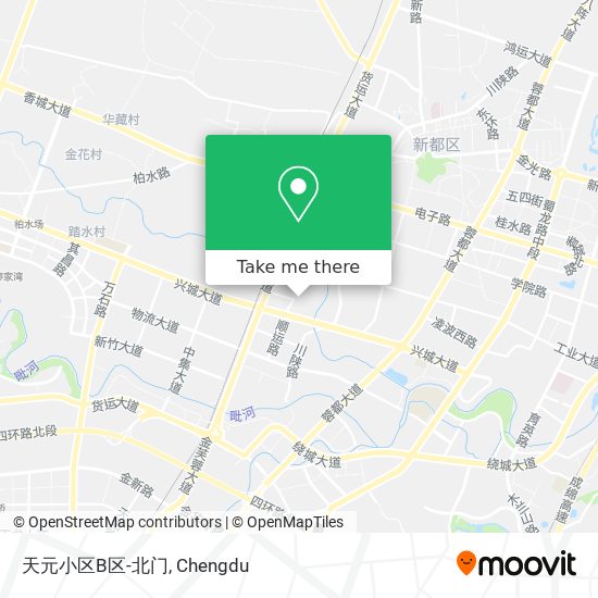 天元小区B区-北门 map