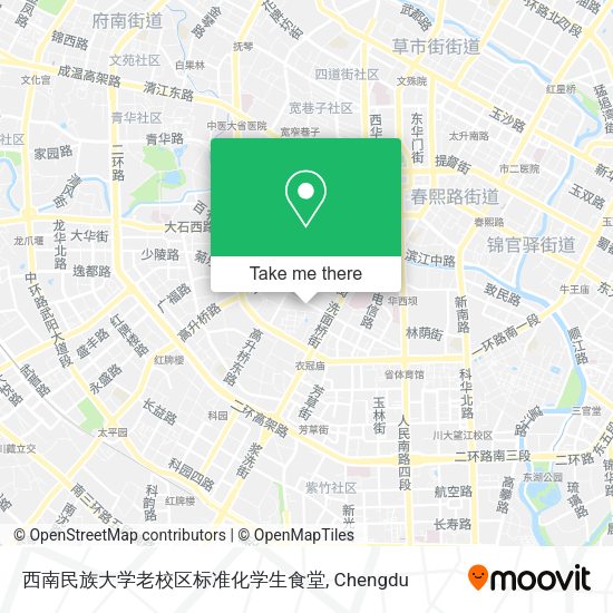 西南民族大学老校区标准化学生食堂 map