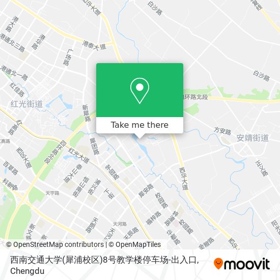 西南交通大学(犀浦校区)8号教学楼停车场-出入口 map