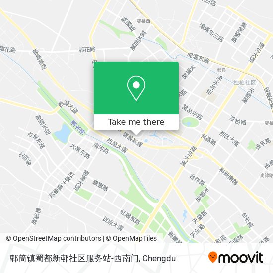 郫筒镇蜀都新邨社区服务站-西南门 map