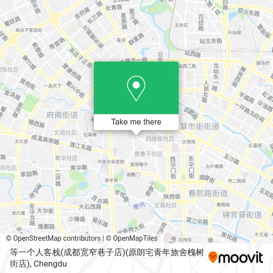 等一个人客栈(成都宽窄巷子店)(原朗宅青年旅舍槐树街店) map