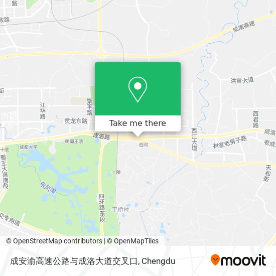 成安渝高速公路与成洛大道交叉口 map