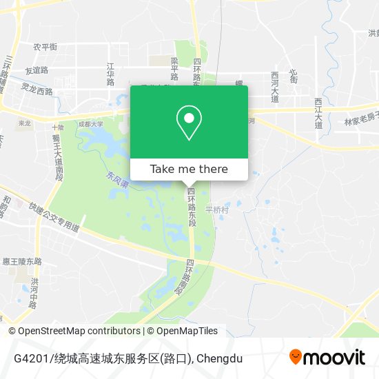 G4201/绕城高速城东服务区(路口) map