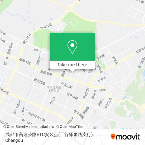 成都市高速公路ETC安装点(工行驿泉路支行) map