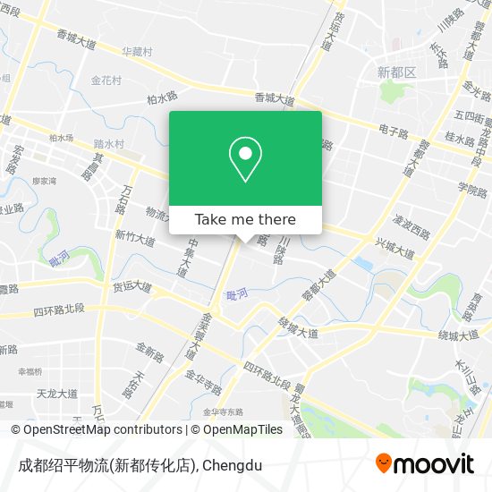 成都绍平物流(新都传化店) map