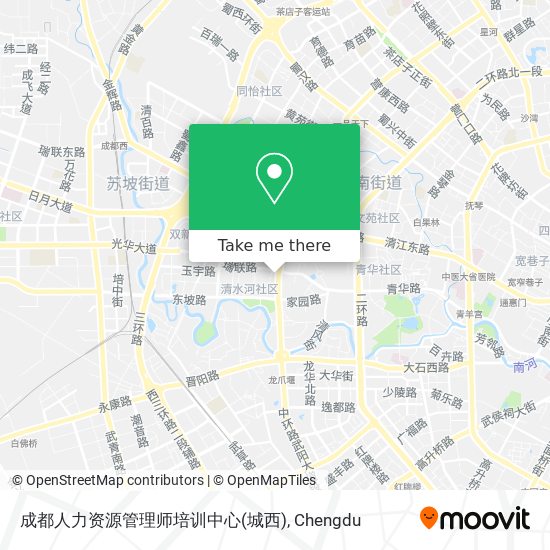 成都人力资源管理师培训中心(城西) map