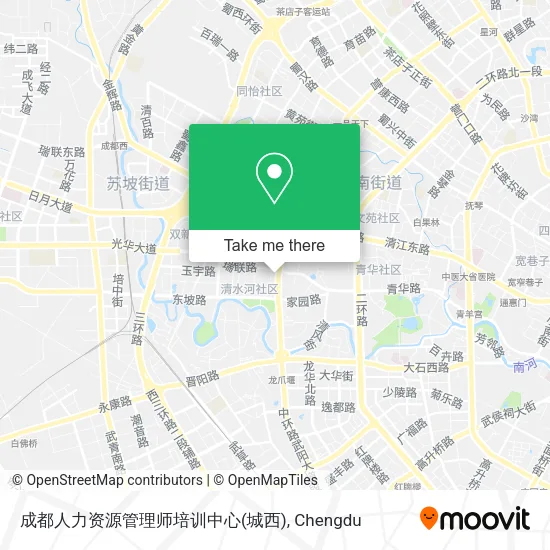 成都人力资源管理师培训中心(城西) map