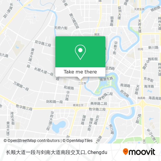 长顺大道一段与剑南大道南段交叉口 map