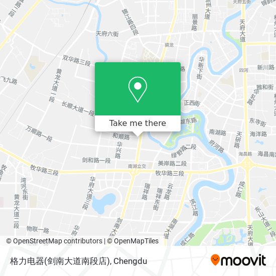 格力电器(剑南大道南段店) map
