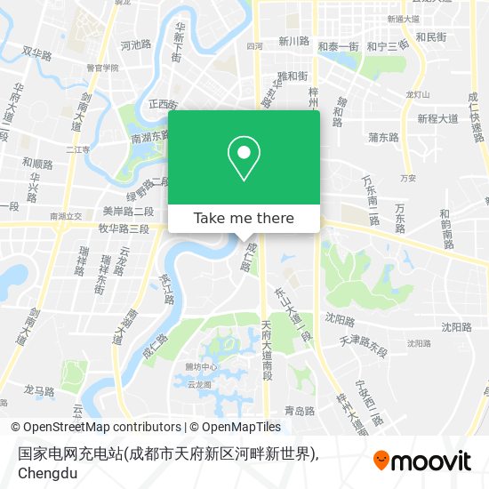 国家电网充电站(成都市天府新区河畔新世界) map
