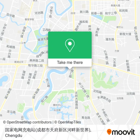 国家电网充电站(成都市天府新区河畔新世界) map