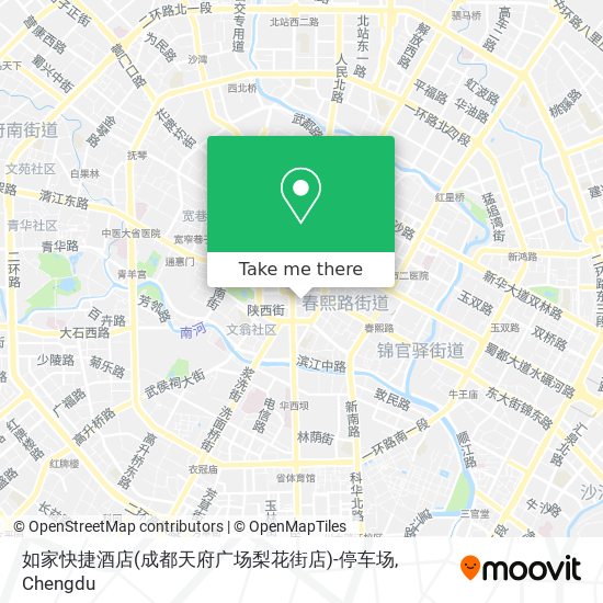 如家快捷酒店(成都天府广场梨花街店)-停车场 map