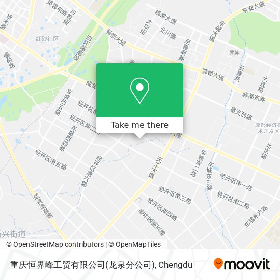重庆恒界峰工贸有限公司(龙泉分公司) map