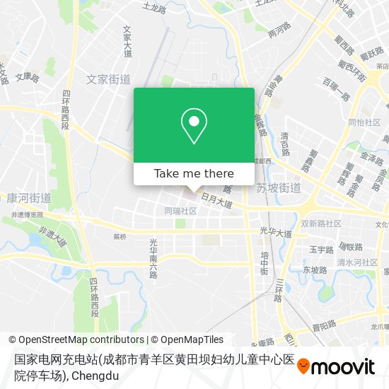 国家电网充电站(成都市青羊区黄田坝妇幼儿童中心医院停车场) map
